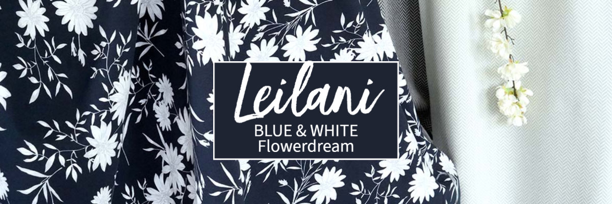 Rêve de fleur bleu et blanc: LEILANI - Rêve de fleur bleu et blanc: LEILANI