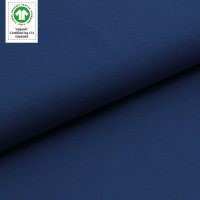 Organic jersey plain dyed marineblau (GOTS)