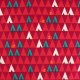 Tissue jersey organique Triangle Tipi - rot
