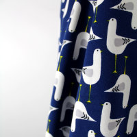 Tissue jersey organique Seagulls - marine (GOTS)