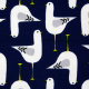 Organic jersey Seagulls - marine (GOTS)