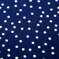 Tissue jersey organiqueDotties marineblau (GOTS)