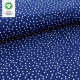 Organic jersey Dotties marineblau (GOTS)