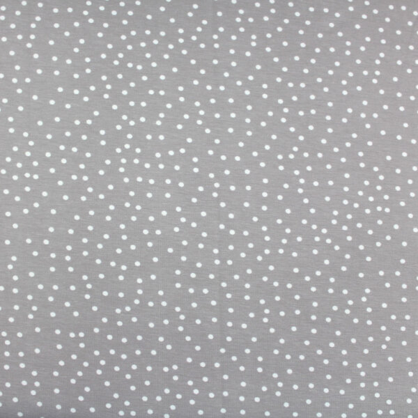 Tissue jersey organique Dotties steingrau