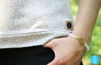 Tissue jersey organique Dotties steingrau
