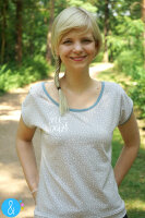 Tissue jersey organique Dotties steingrau