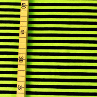 Organic Jersey Stripes black-neongreen