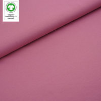Tissue jersey organique de couleur unie vintage rose