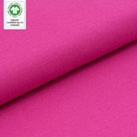 Tissue jersey organique de couleur unievery pink (GOTS)