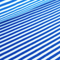 Biojersey Streifen - blau-weiß 55