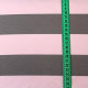 Tissue jersey organique Blockstreifen rosa-grau