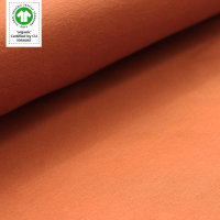 Tissue jersey organique de couleur unie karamell