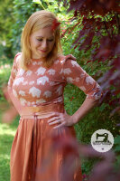 Organic jersey plain dyed karamell