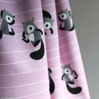 Tissue jersey organique Squirrels pink