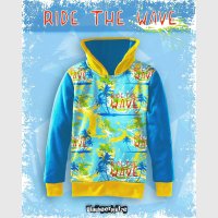 Tissue jersey organique Surf the wave