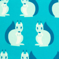 Tissue jersey organique Eichhörnchen - blau