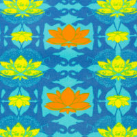 Tissue jersey organique Lotus - Meerblau