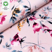 Organic jersey Hibiskus rosa (GOTS)