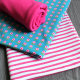 Organic Jersey Stripes- light grey-pink