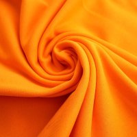 Tissue bord-côte organique orange