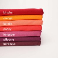 Tissue bord-côte organique orange