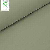 Tissue jersey organique de couleur unie olive