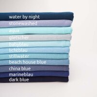 Tissue bord-côte organique hellblau