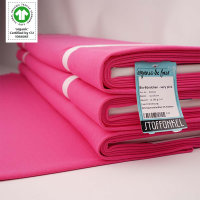 Tissue bord-côte organique very pink