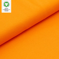 Tissue jersey organique de couleur unieorange (GOTS)