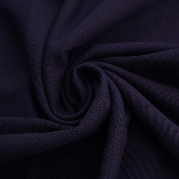 Tissue bord-côte organique dark blue (GOTS)