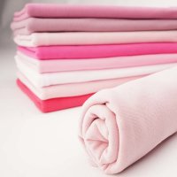 Tissue bord-côte organique cold pink (GOTS)