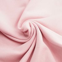 Tissue bord-côte organique cold pink