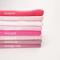 Tissue bord-côte organique cold pink