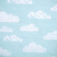 Tissue jersey organique Wolken babyblau