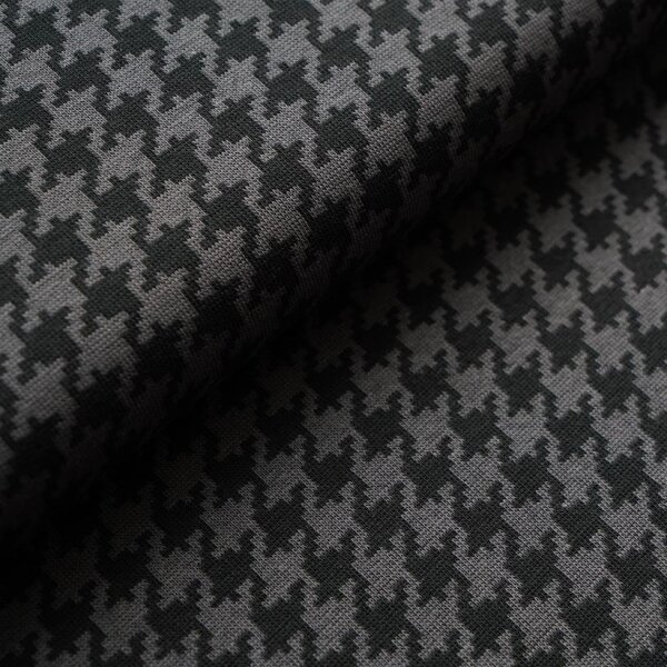 Bio-Jacquard Hahnentritt schwarz
