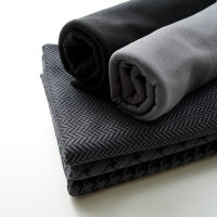 Bio-Jacquard Hahnentritt schwarz