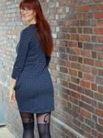 Bio-Jacquard Hahnentritt schwarz