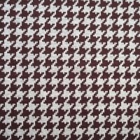 Tissue jacquard organique Hahnentritt braun-beige