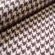 Tissue jacquard organique Hahnentritt braun-beige