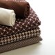 Tissue jacquard organique Hahnentritt braun-beige