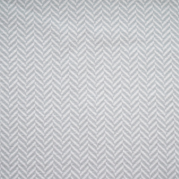 Tissue jacquard organique Fischgrät grau-weiß (GOTS)
