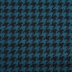 Organic jacquard Hahnentritt petrol
