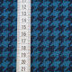 Organic jacquard Hahnentritt petrol
