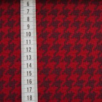 Bio-Jacquard Hahnentritt kirsche