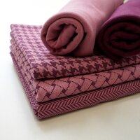 Bio-Jacquard Hahnentritt pflaume