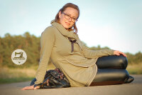 Organic jacquard Fischgrät moos