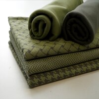 Organic jacquard Fischgrät moos