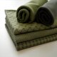 Organic jacquard Fischgrät moos