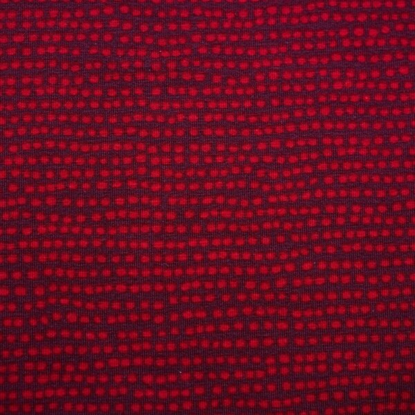 Tissue jersey organique Dotted Line kirsche