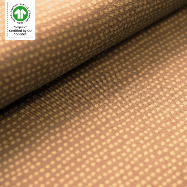 Organic jersey Dotted Line taupe (GOTS)